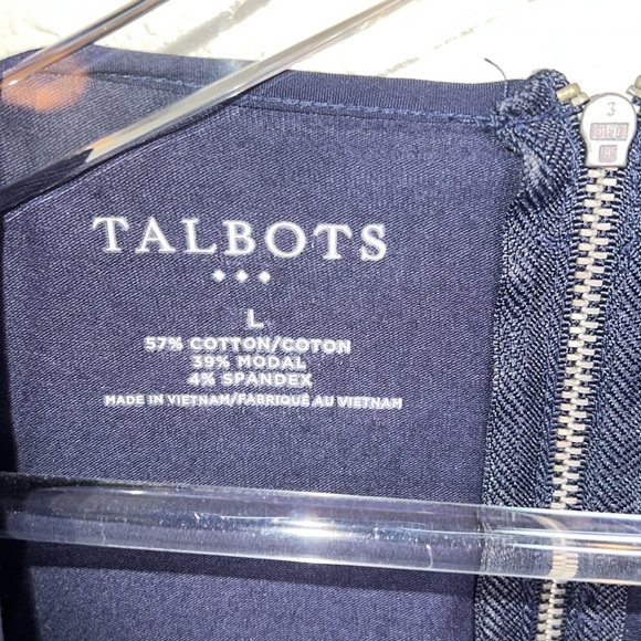 Talbots Long Sleeve Navy Blue Women’s Top - Picture 4 of 6